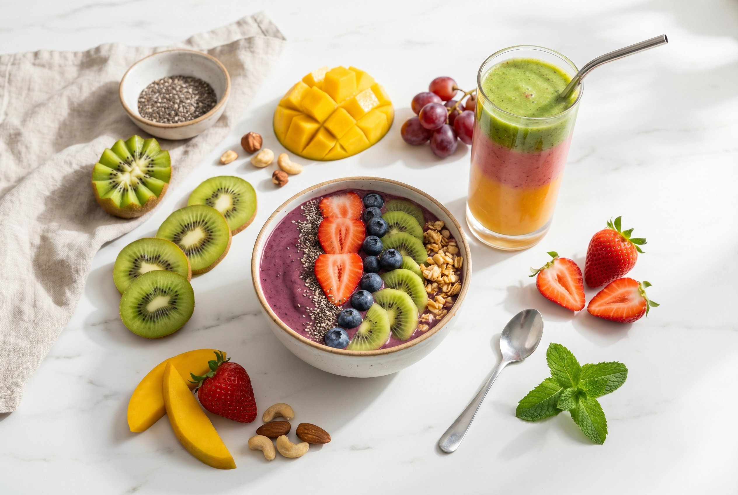 Healthy nutrition for glowing skin